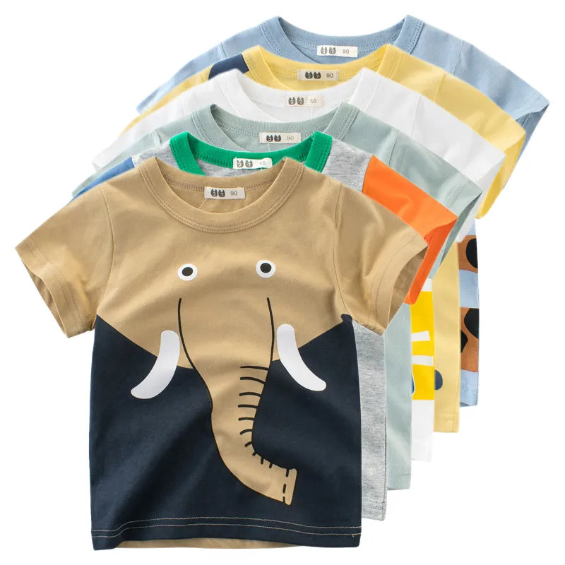 Animal print t-shirt for boys 1-8 years old