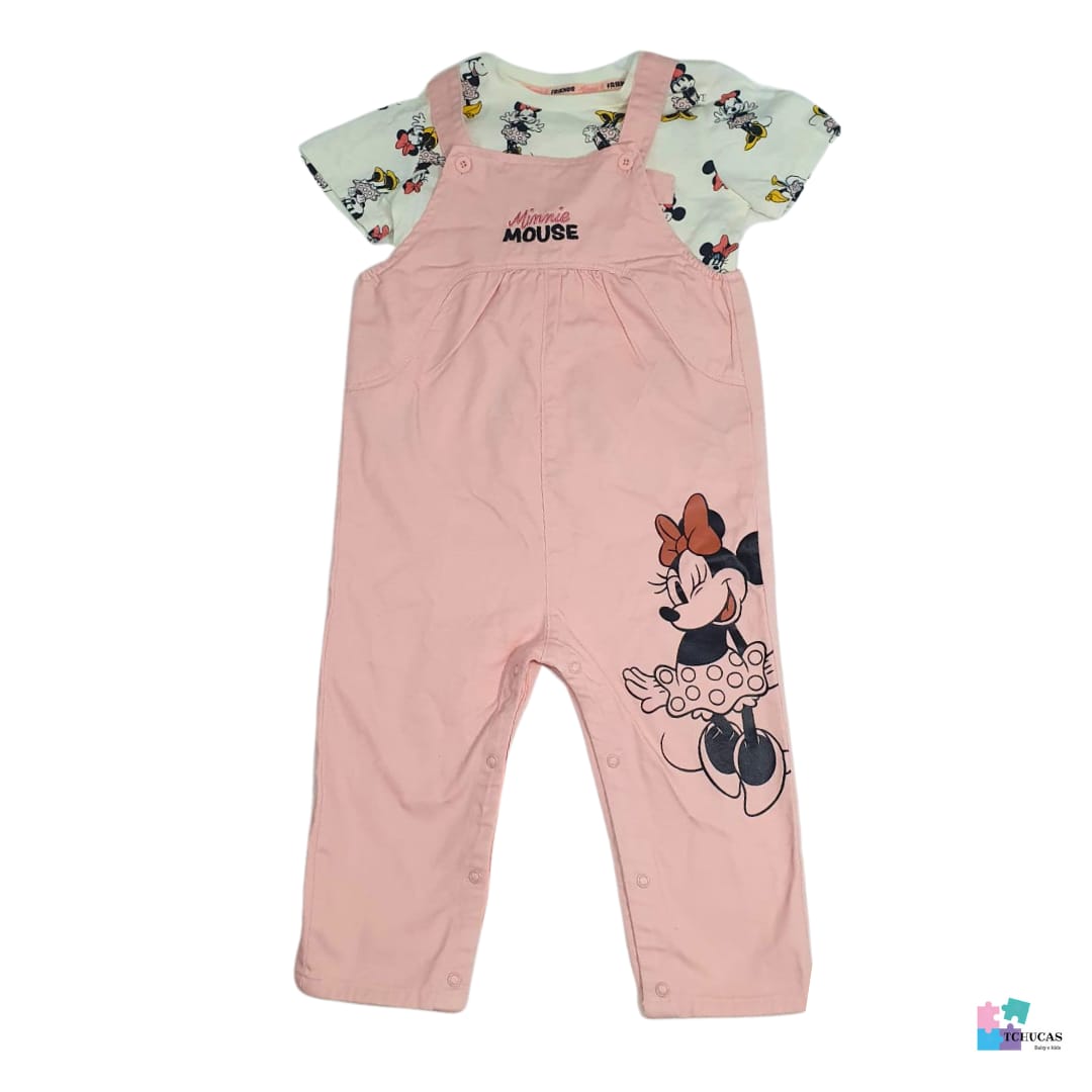 Pink jumpsuit set plus short sleeve t-shirt 24-36 months 98cm